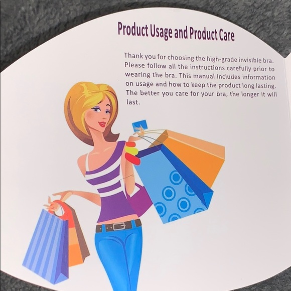 High-grade invisible sticky bra w/cute pink case - Picture 8 of 14